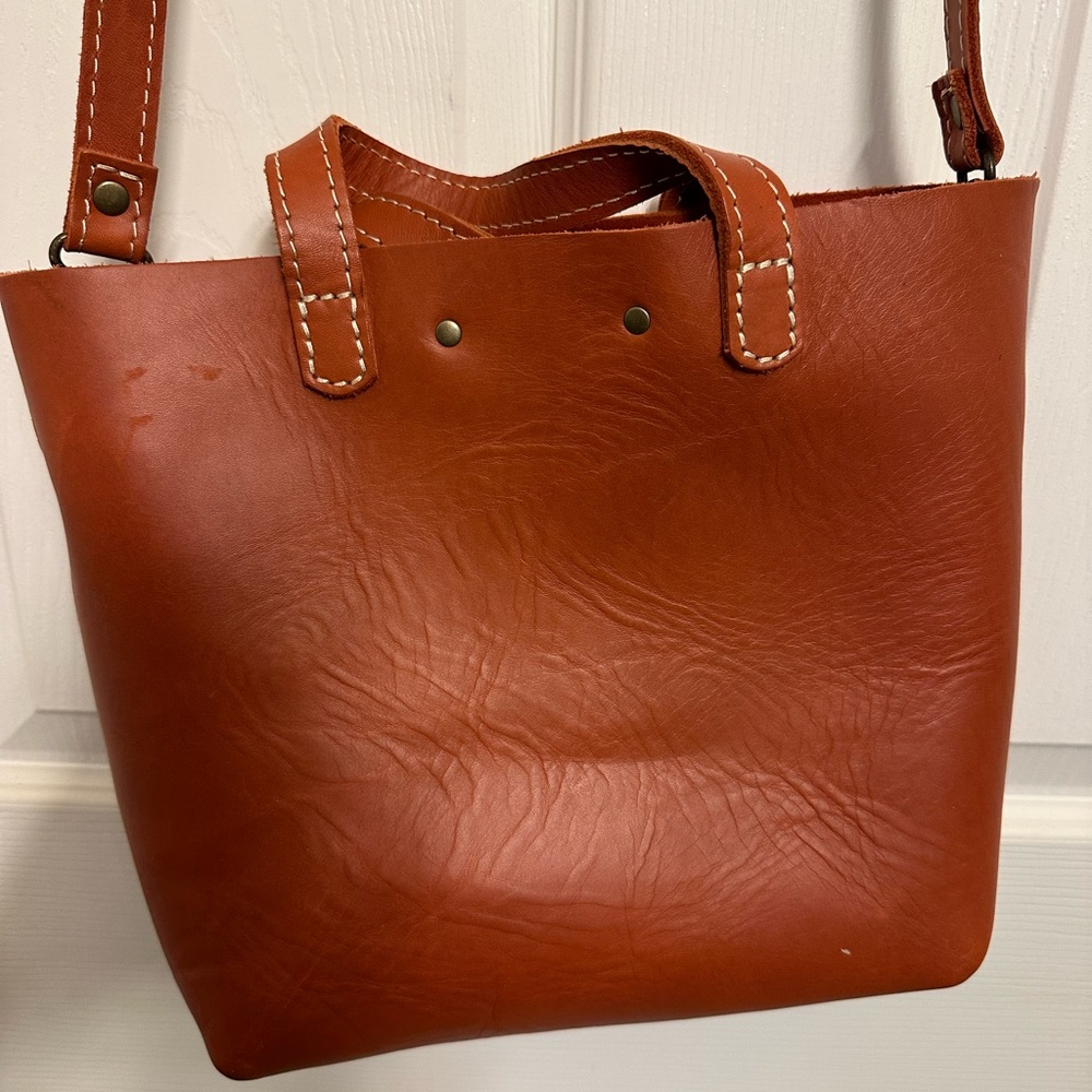Portland Leather Goods Mini Crossbody Papaya - Picture 2 of 5